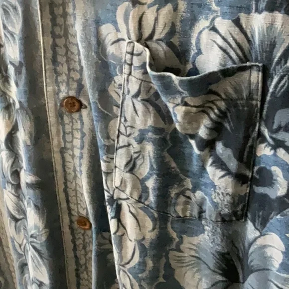 RRL Ralph Lauren Indigo Floral Button Down Shirt